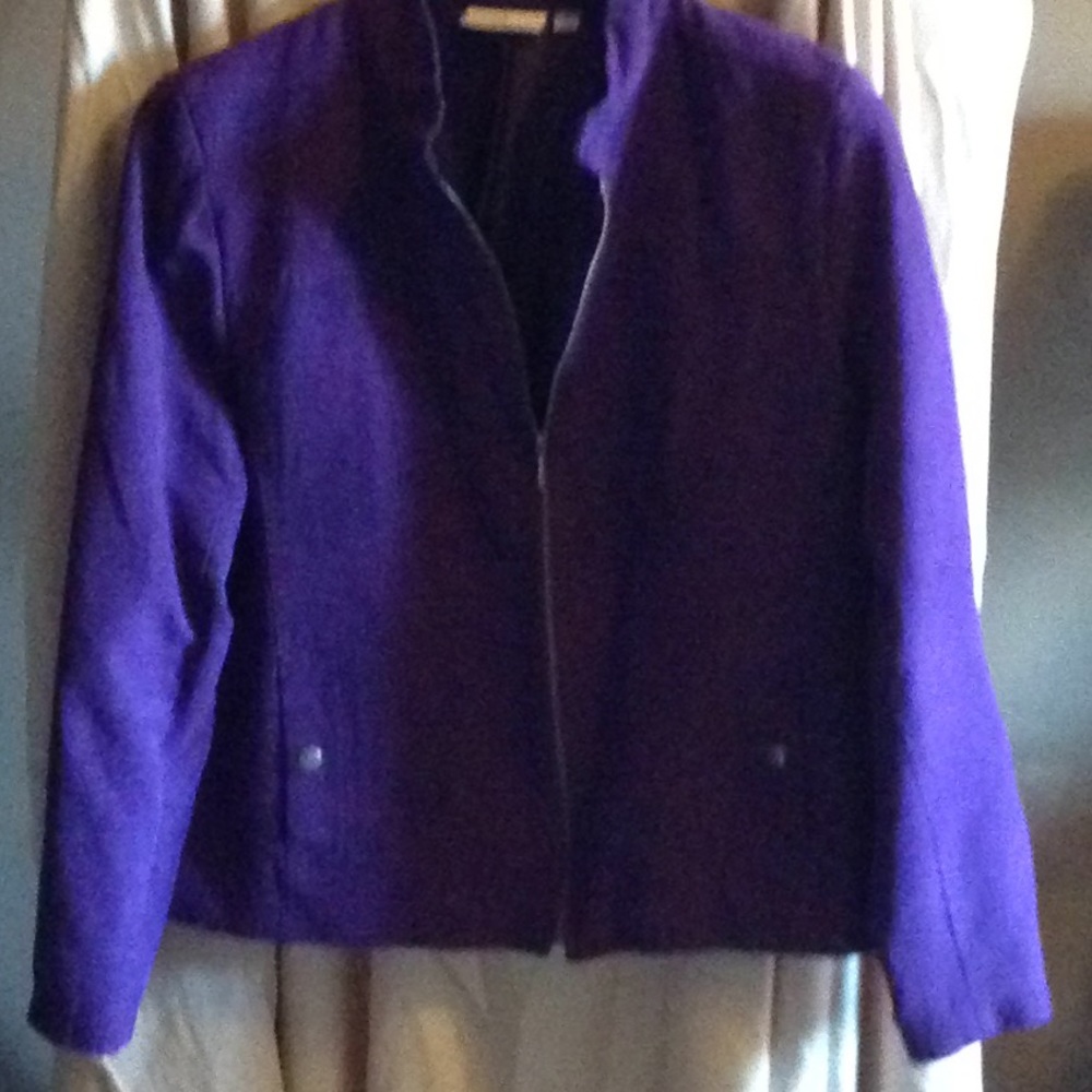 Woman's long sleeve imitation swede jacket